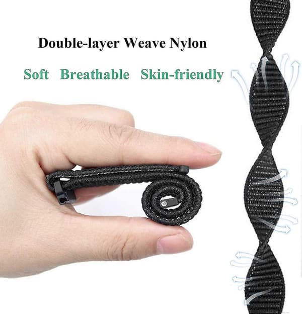 Sports Nylon Loop-bånd Kompatible med Smart Watch, bløde og åndbare