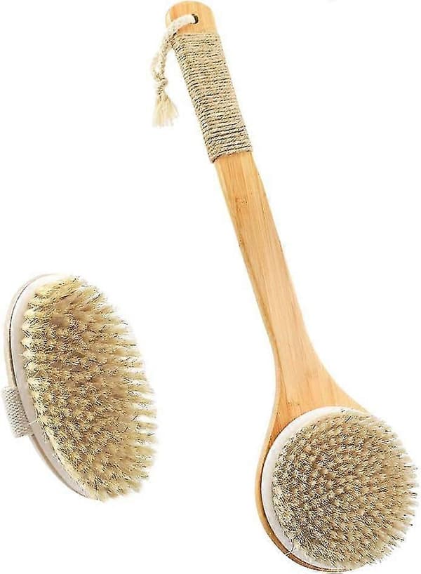Ryggborste, 2 massageborstar, kroppsborste för bad, peeling duschborste Y