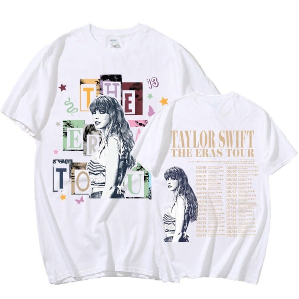 hvid Multi-Style Taylor Swift Fan T-Shirt Trykt T-Shirt Skjorta Pullover Vuxen Collection Taylor Swift T-shirt tilgængelig i forskellige stilarter style 4 XXXL
