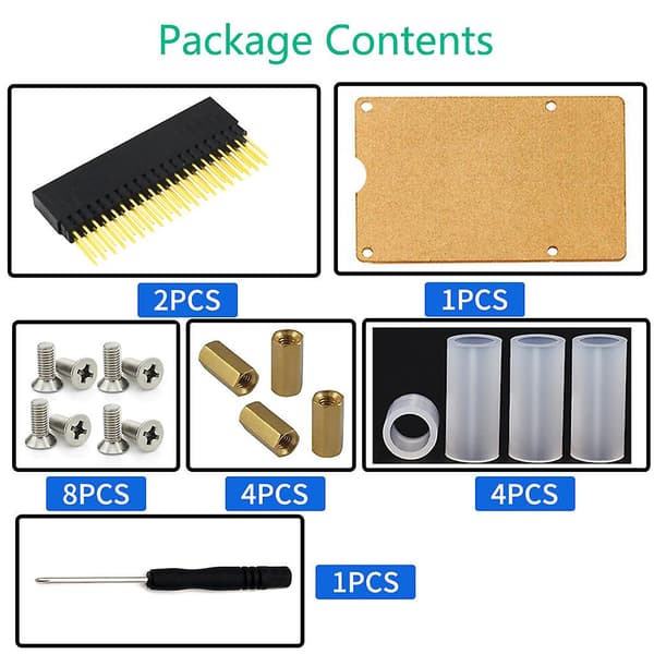 2x20-pin 40Pin Ekstra Høj Hun Stacking Header til Pi Model B+ Pi 2 3 4B med Akryl Base 5220