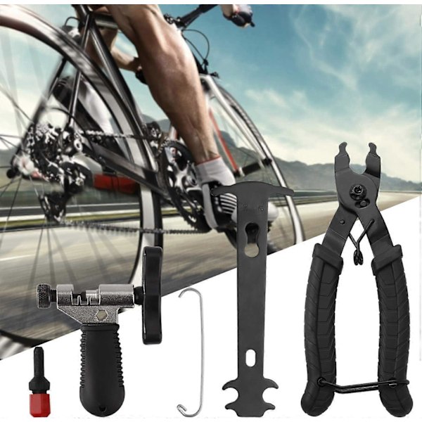 Cykel Kædetang + Cykel Kædeværktøj + Kædetester Cykel Kædenitte Reparationsværktøj Sæt Kædeled Universal 3 Par til 7 8 9 10 11 12-Speed Cykel