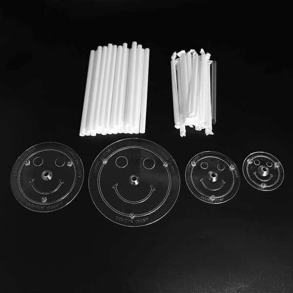 20 stk. hvide plastik kagepinde støttestænger med separatorplader
