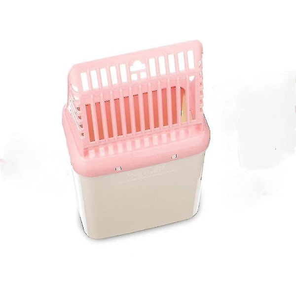 Kattströmskopa, Kattströmskopa med Integrerad Hink, Husdjursrengöringstillbehör, Kattströmskopa Stor Hålkopa Husdjurskopa (rosa) F922-09