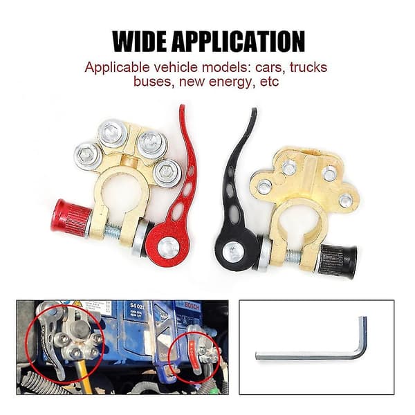12v 24v Bilbatteri Terminaler Hurtigudløser Batteriterminal Afbryderstik Til Båd Utv Traktor