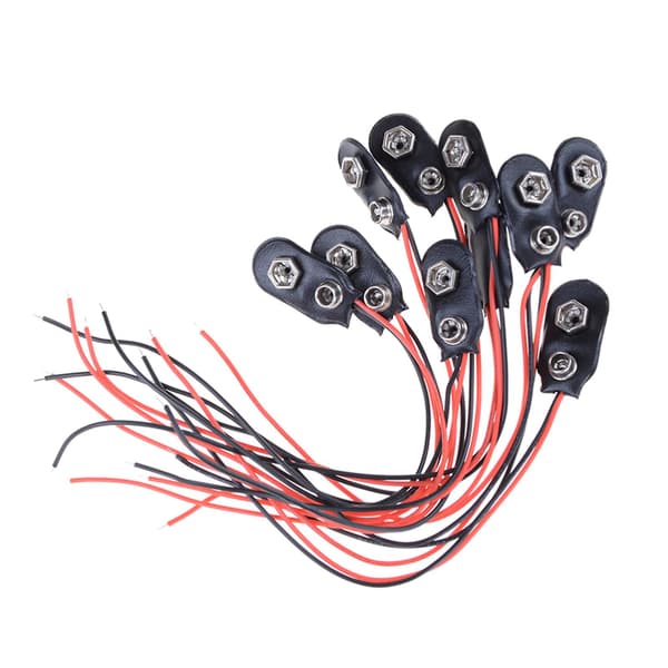 I-Type 9 Volts Batterispänne Kontakt Mjukt Spänne Plasthölje (10 Stycken)