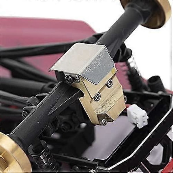 Styrekuleleddsett i messing for Axial Scx24 90081 Rc Bil Deler Messing Diff Deksel Motvekt Deksel Med Beskyttelse Differensialdeksel (Farge: Diff Deksel