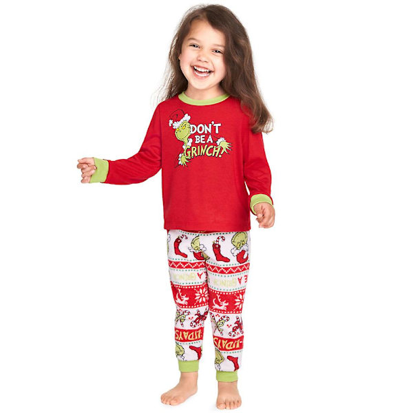 Jouluinen Grinch Perheen set pyjamasetti Joululahja Kid 2-3 Years