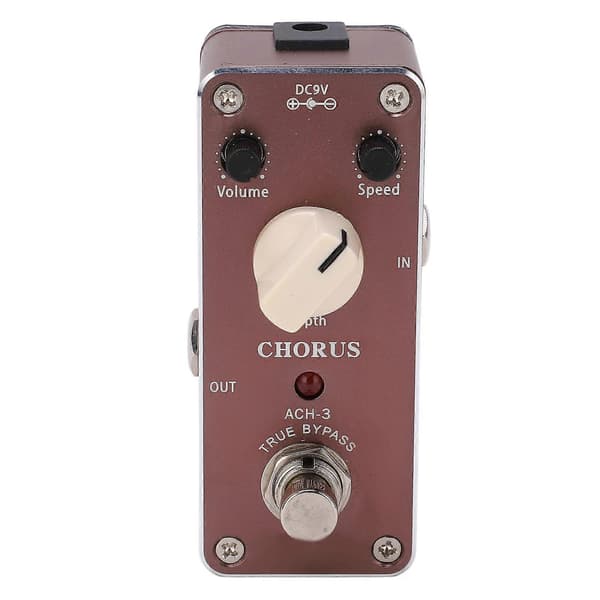 Chorus Effekt Metall Gitarr Monoblock Effektor Pedal med LED-Indikator Ljudtillbehör