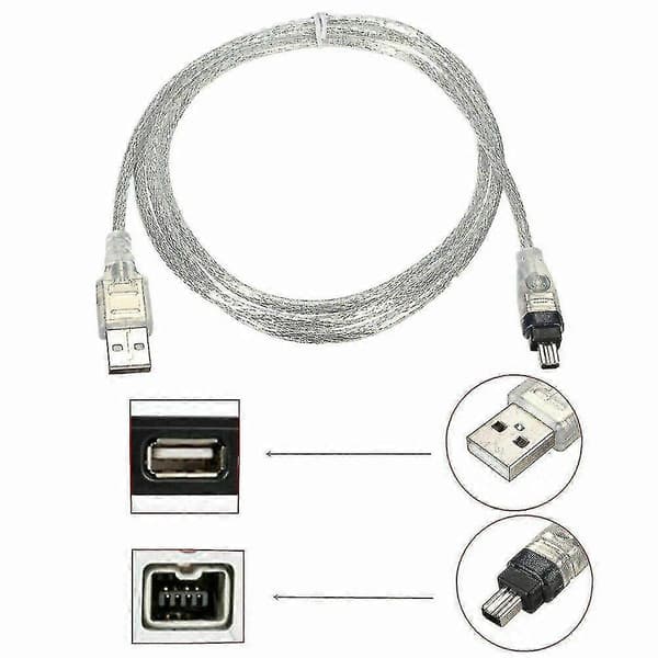 För Mini DV MiniDV USB-datakabel FireWire IEEE 1394 HDV Videokamera för att redigera PC[HSfF]