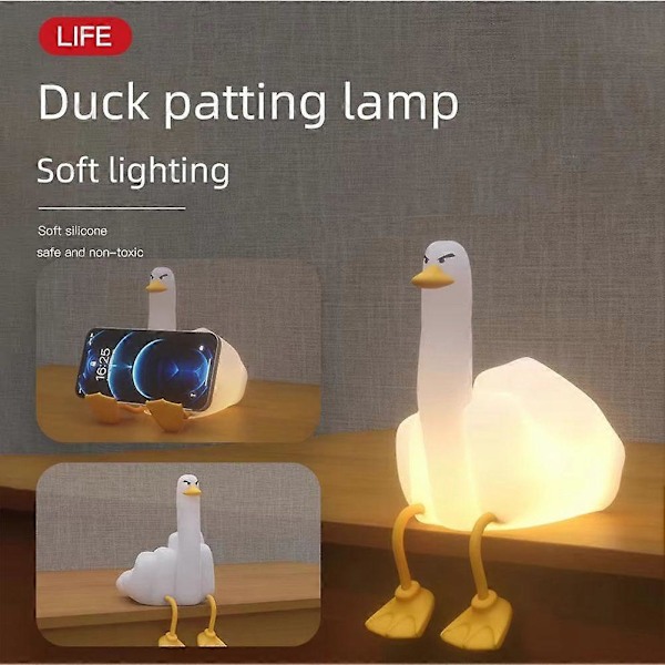 Sød Ande Natlampe, Lysende Langfinger Ande Silikone Squishy Lampe