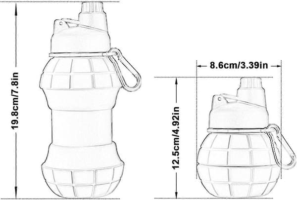 Sammenklappelig kedel, silikone, 550 ml, grøn