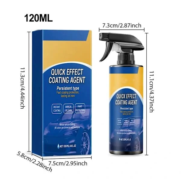 Billakk-spray – Hurtigvirkende lakkforsegling, holdbar formel 120 ml/4 fl oz