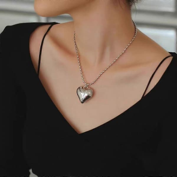 Hjerteanheng Choker CCB Materiale Hals Smykker Perfekt Gave til Kvinner Jenter