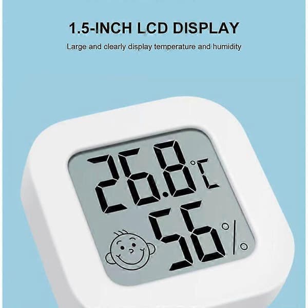 KKmoon Mini Inomhus Termometer Luftfuktighet LCD-skärm Digital Temperaturmätare Sensor Hygrometer Temperaturindikator Termometer Sovrum Hygrometer G