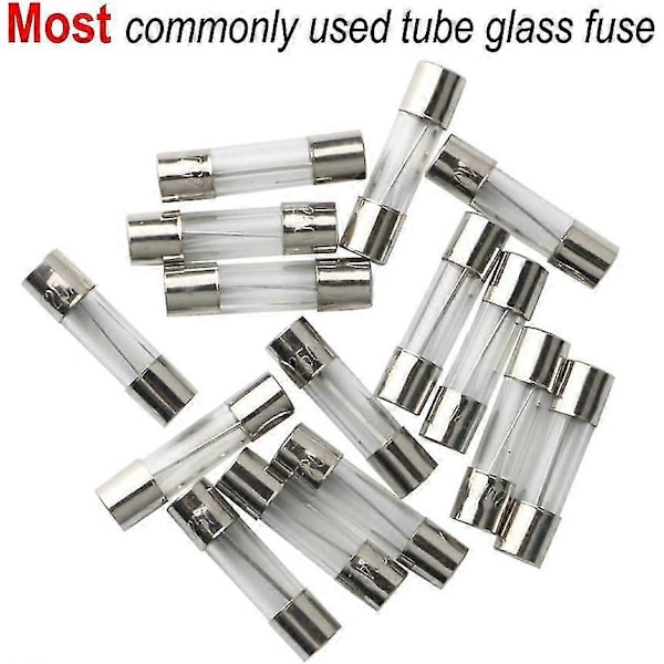 126 stk. glassikringer, 6 x 30 mm glassikringer, hurtige bilsikringer, hurtigsikringer (amp 1a 2a 3a 5a 6a 10a 15a 20a 25a)