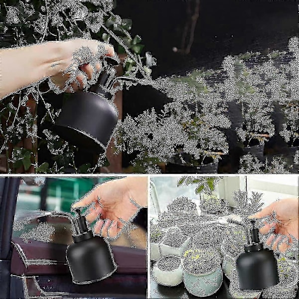 Planteforstøver, Planteforstøver Sprayflaske i Rustfrit Stål, Sort