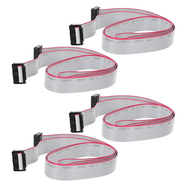 4stk IDC Platt Kabelkontakt 16 Pin 2.54mm Pitch 1m Längd