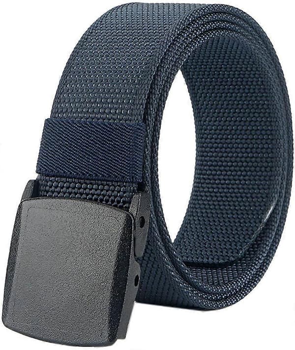 Herrebælte Web, Nylon Webbing Canvas Udendørs Casual Bælte med Plastspænde Åndbart til Arbejde Sport