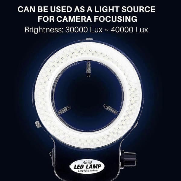 144 LED Miniscope Ring Light Ring Light 0 - 100% Justerbar Lampe Til Miniscope Ring Light S202412301