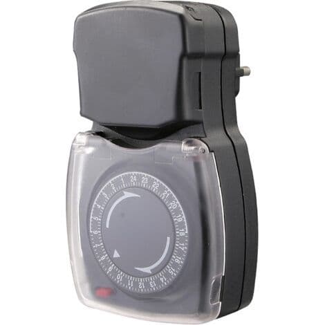 1 - Mekanisk programmerare - Daglig timer - 15 minuters intervall - Vattentät för utomhusbruk - Vit - 25x11x8,5cm