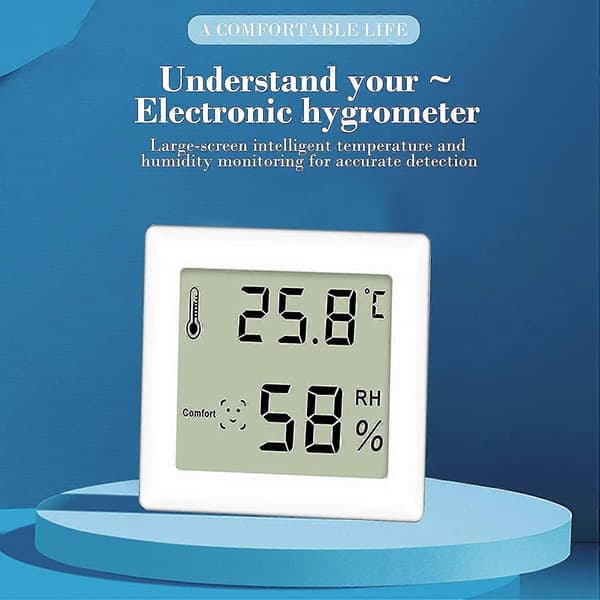 3-pack Termo-hygrometer, Ultratunn Termometer och Hygrometer, Digital Hygrometer, Inomhus Termometer för Vertikal eller Väggmontering