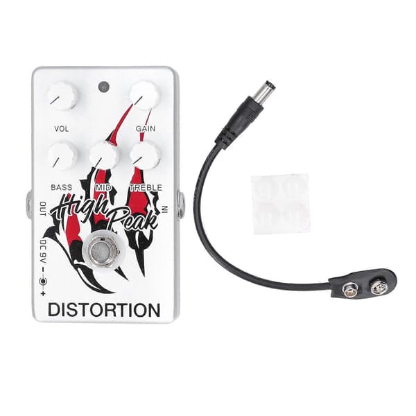 Distortionspedal Elektronisk Gitarr High Gain Effekt Effektor 9V DC Musikinstrument Tillbehör
