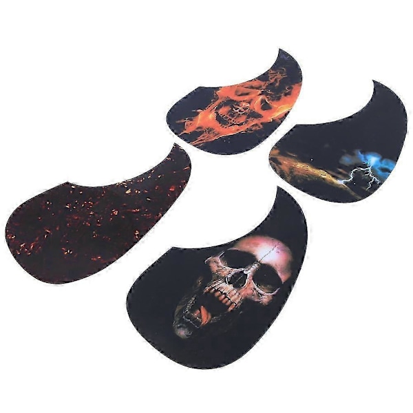 4 st Akustisk Gitarr Plektrumskydd PVC Skyddande Plektrum Skydd Musikinstrument Tillbehör