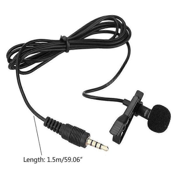 Kompakt Lavalier Clip Mikrofon Plug and Use Gaming Headset Mic 3.5mm Kabelplugg