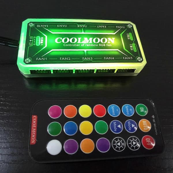 CoolMoon RGB-blæser Intelligent Musikcontroller RGB Farveskift