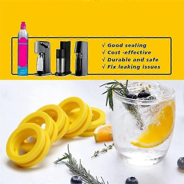 O-ringar Sodamaskins Co2 Cylinder Utbytes Carbonator Packningar 5st, Packningsringar för Ny Sodamaskin & Rosa Cylinder