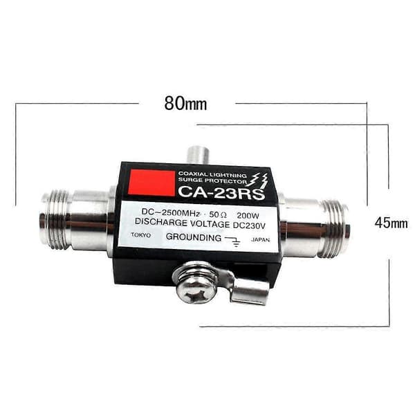 Ca-23rs Pl259 So239 Radio Connector Adapter Repeater Koaxial Antenn Åskskydd