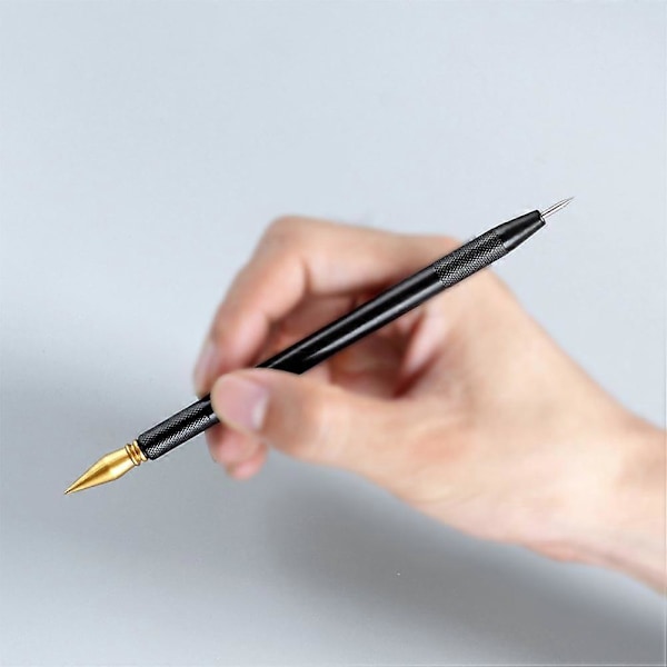 3 stk. Skrape Maleri Penner Skisse Kunst Tegning Skrape Penn Stylus Penner (Svart)