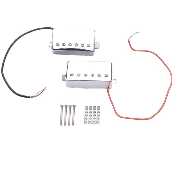 2 Elektrisk Gitarr Humbucker Pickup Hals Stall Pickups För LP Gitarr Tillbehör Krom