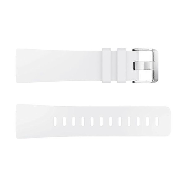Silikone Smart Watch Rem [Stor Størrelse] Kompatibel med Fitbit Versa Lite/Versa/Versa 2 White