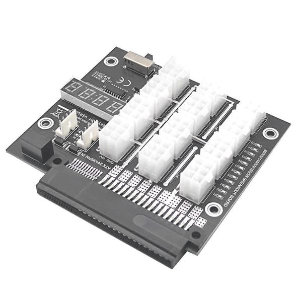 Strømforsyningsadapterkort 2200W til 12x 6P strømkort understøtter 36+24pin strøm