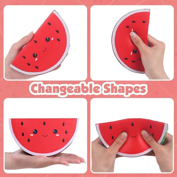Realistisk kunstig frugtmodel Squishy vandmelonlegetøj, blød PU-simuleringsdekoration til studiefotografering 1pcs