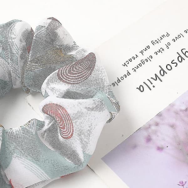 Mode Håraccessoarer Kvinnor Scrunchie Hästsvanshållare Blomma Scrunchies Paket