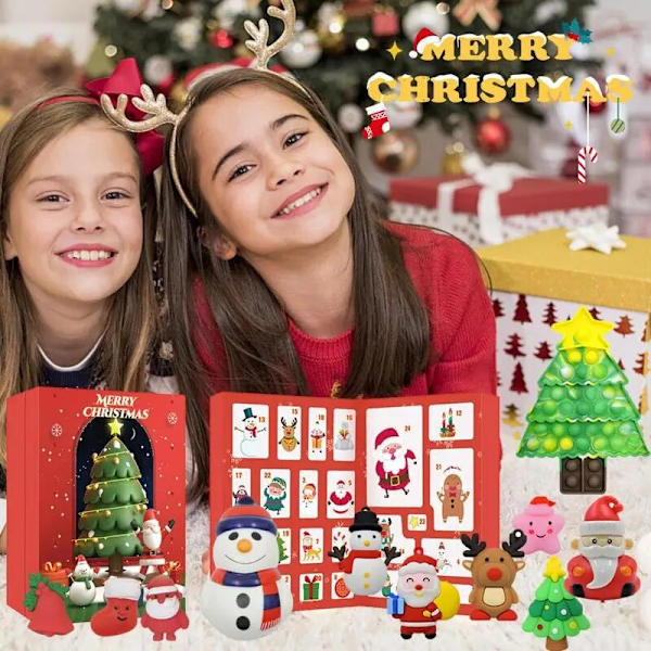 Joulun adventtikalenteri Joulupukki 24 päivän joulun lähtölaskentakalenterit uudenvuoden Navidad-lahja 2022 style 4