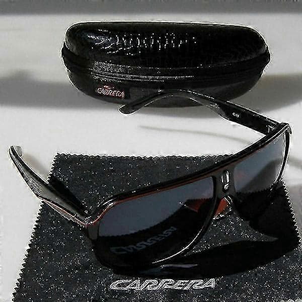 Herrsolglasögon, Carrera Ruthenium Pilot graderade linser + glasögonfodral