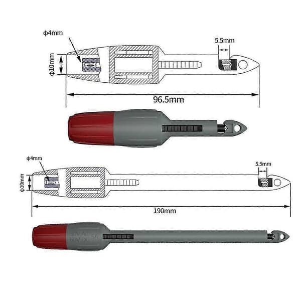 Kraftig Test Kit Wire Threading Probe Isoleret Wire Threading Clip Kit Break-Free Test Krog Alligator Clip A