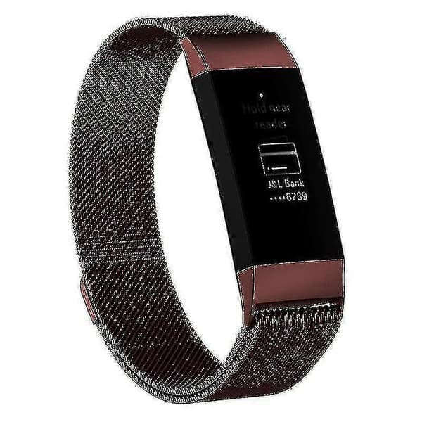 Milanese Loop Armbånd Kompatibelt Med Fitbit Charge 3 (bronse)