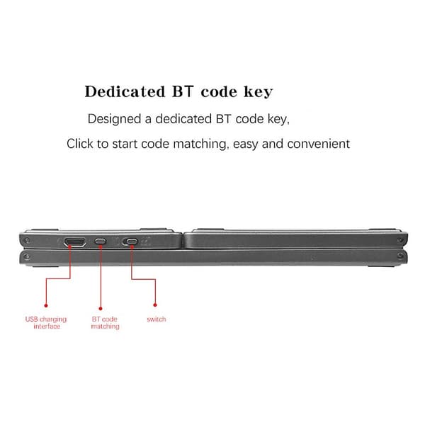 B033/B033 Plus/B089T Bærbar Mini Trådløst Foldbart Tastatur Med Touchpad Bluetooth Tastatur til IOS Android Windows Tablet Telefon
