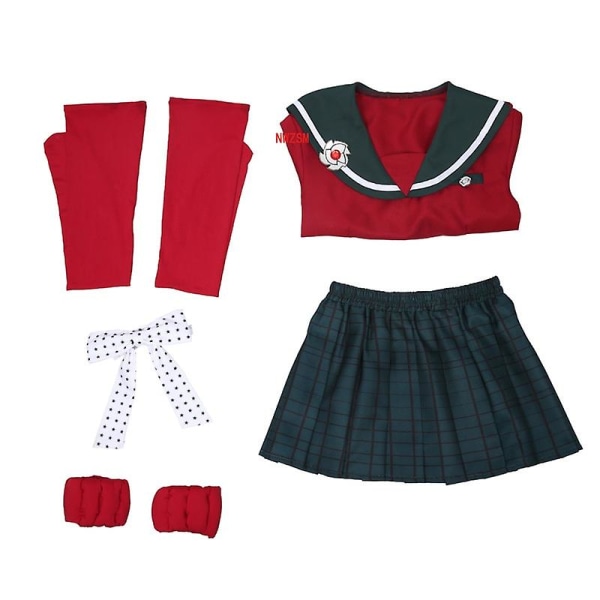 Anime Danganronpa Cosplay Harukawa Maki Cosplay kostymer Peruk Skolflickor Uniform Dangan Ronpa Halloween kostym för kvinnor XL