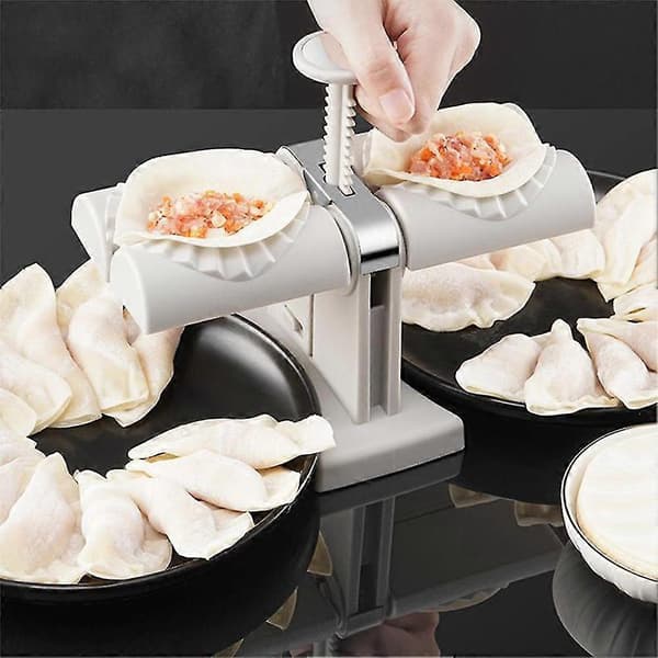 Dumpling Maker Maskine, Automatisk Dobbelt Hoved Dumpling Maker Maskine Presse, Lazy Dumpling Maker Kit Y