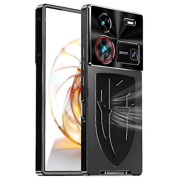 Kompatibelt Skal för ZTE nubia Z60 Ultra Aluminiumlegering+PC Telefonskal Grafen Värmeavledning Black