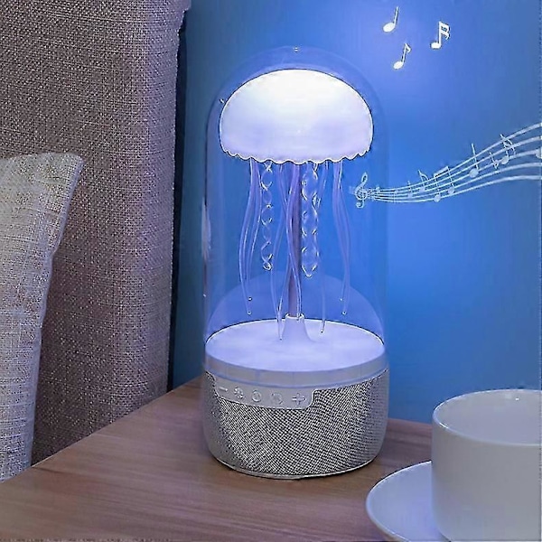 Mini Portabel Jellyfish Bluetooth-högtalare - Färgglad Stämningslampa Dekorativ Nattlampa Gåva för Hem, Kontor och Resor