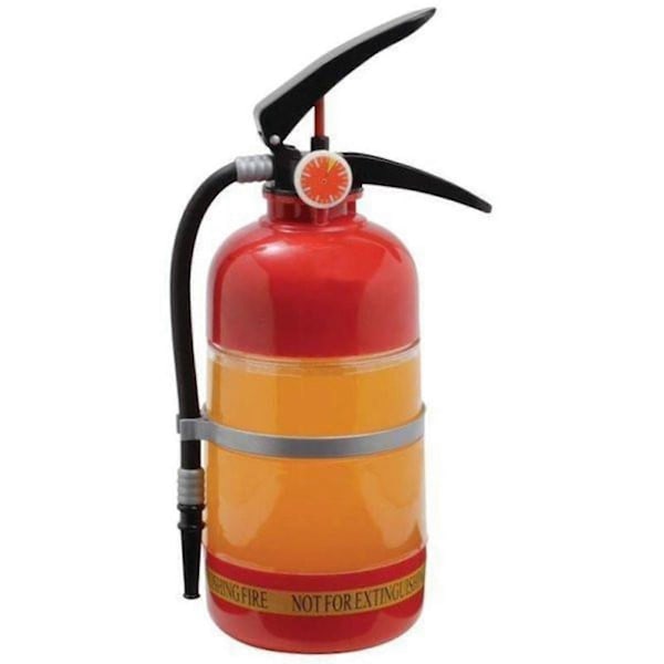 Drikkedispenser i form af en brandslukker