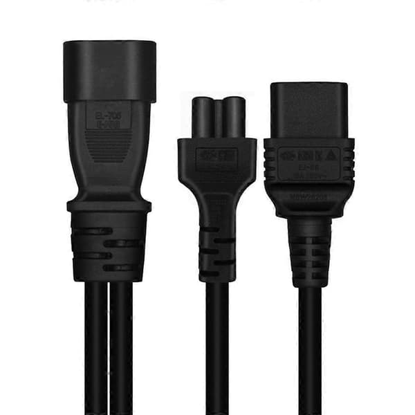 3-benet stik IEC320-C14 til IEC320-C19+C5 konverter adapter strømkabel