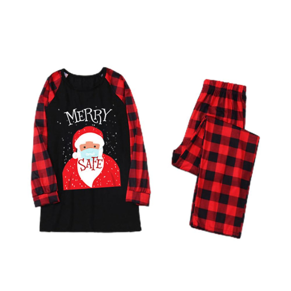 Jul familj matchande pyjamas set tomte rutigt printed pyjamas hem kläder för vuxna män kvinnor bebisar barn Kid 2-3 Years