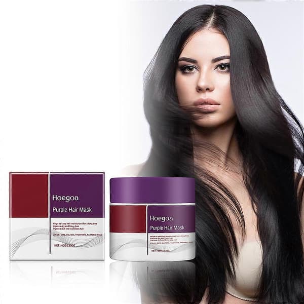 100 ml Lilla Hårmaske Professionel Neutraliserer Messing- og Gule Toner Til Blondt Sølvgråt Highlightet Hår